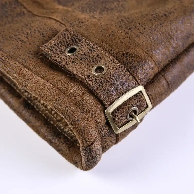 Men's Slim High Quality Genuine Leather Bomber Jacket