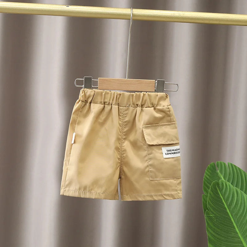 Kids' 2Pcs Cotton Short sleeve T-shirt Shorts Set