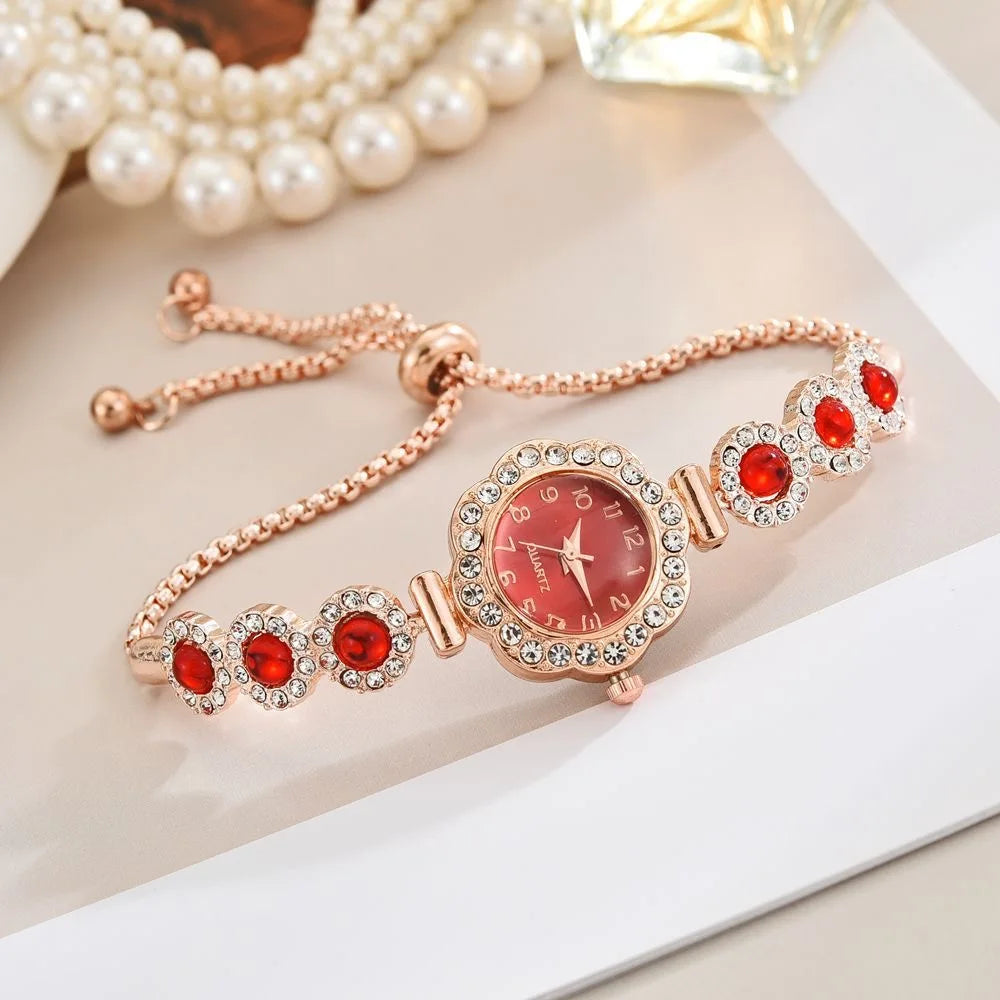 Women's Elegant Rhinestone Strap Quartz Wristwatch