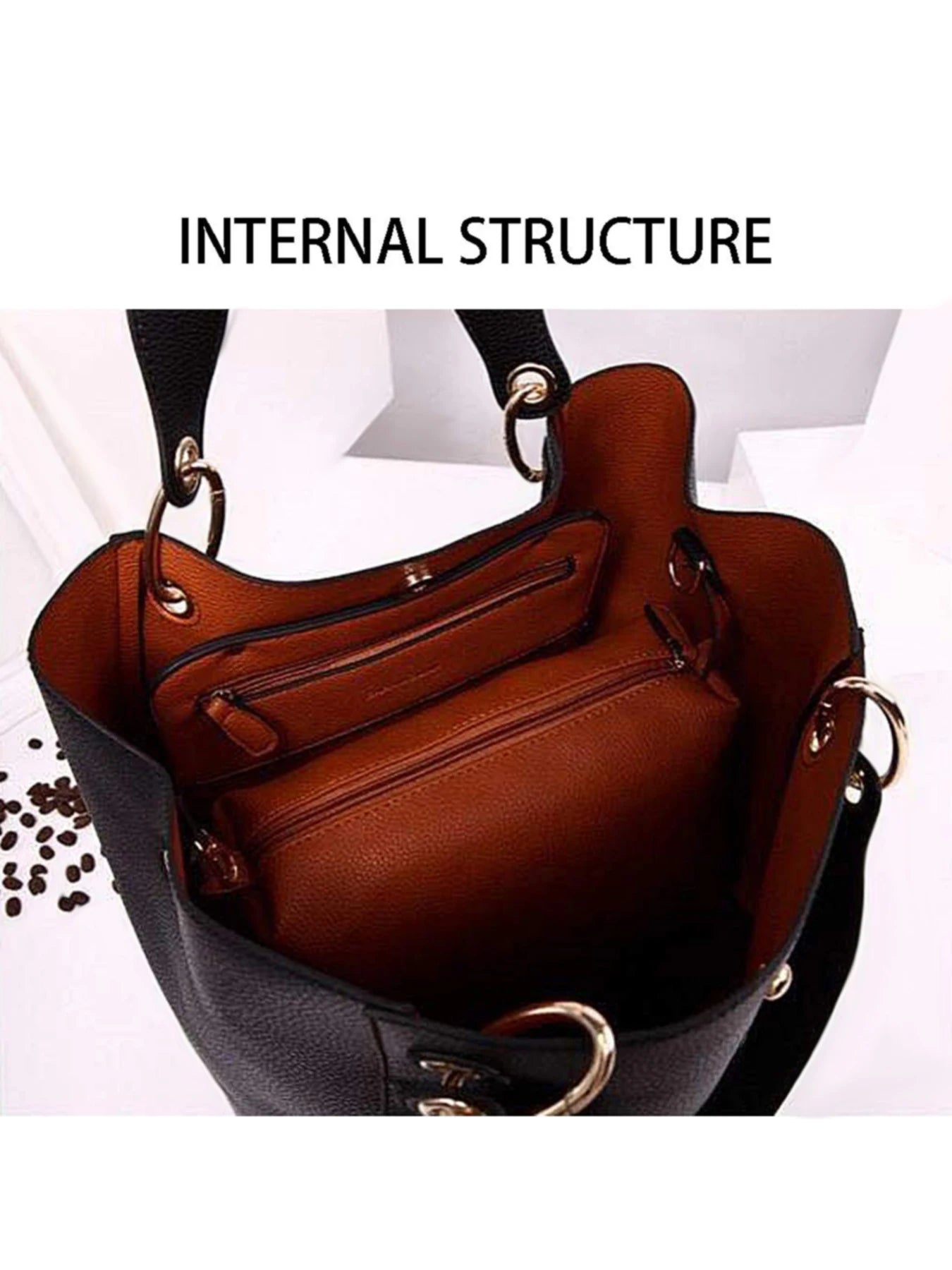 Women Large PU Leather Waterproof Hand Shoulder Bag