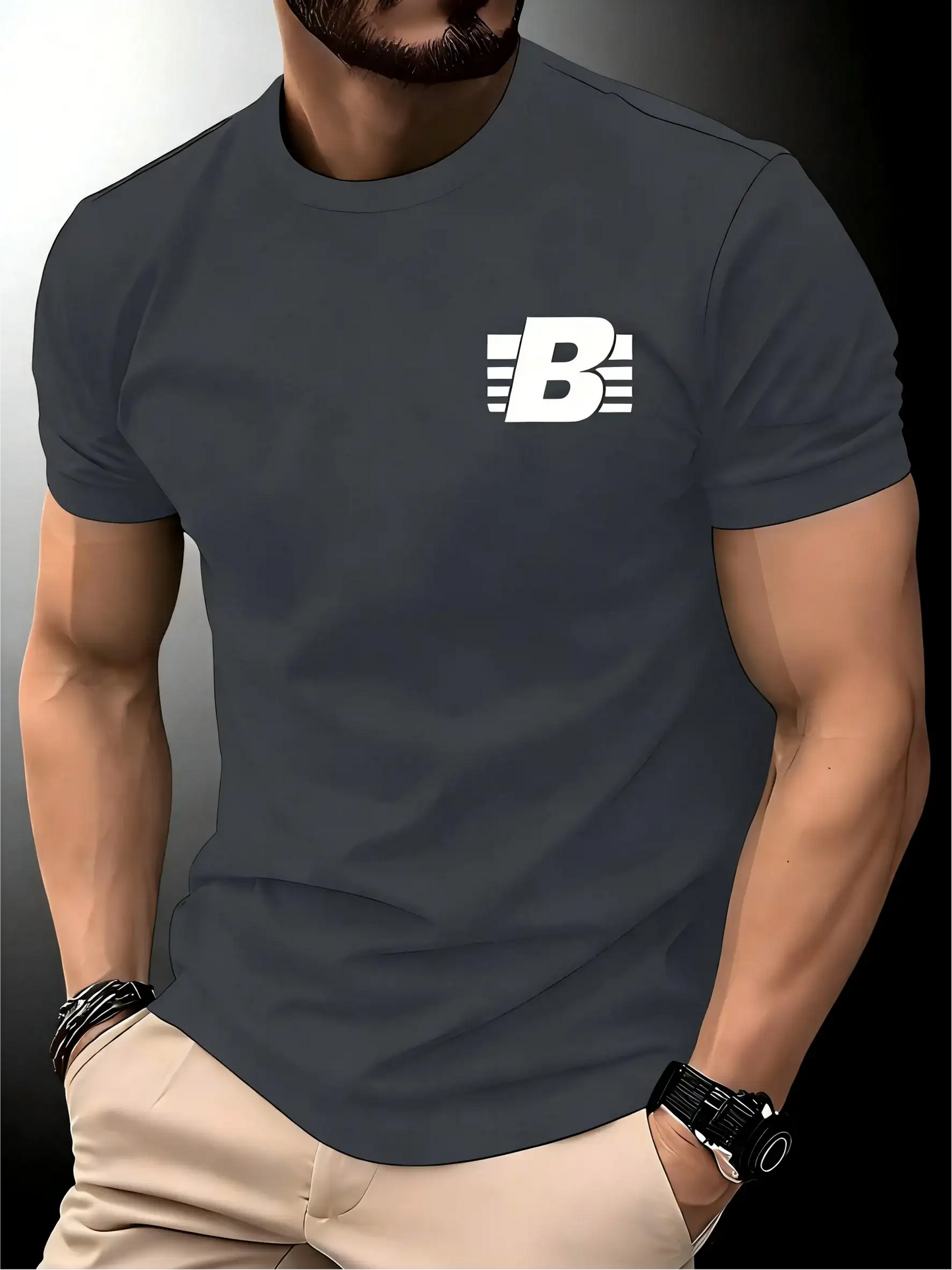 Men's Round Neck Quick Dry Short Sleeve Breathable T-shirt