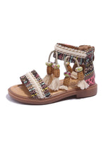 Girls Bohemian Princess Beach Beaded Sandals