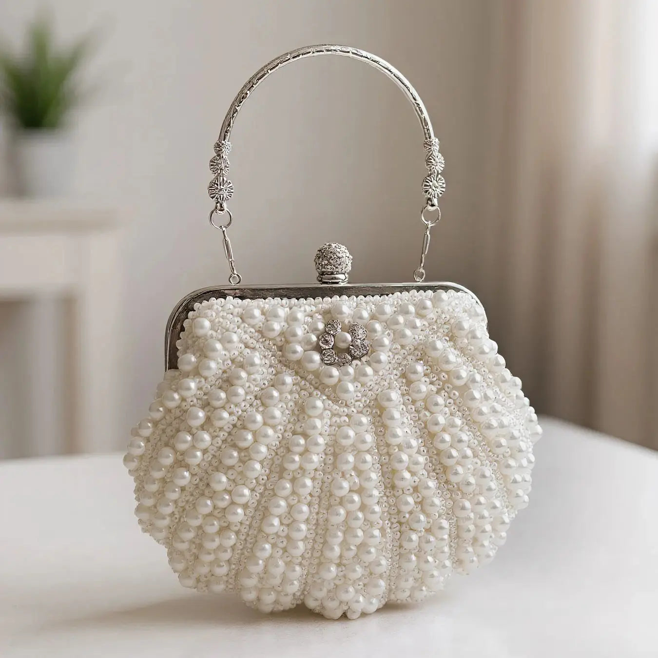 Women's Pearl Clutch Purse