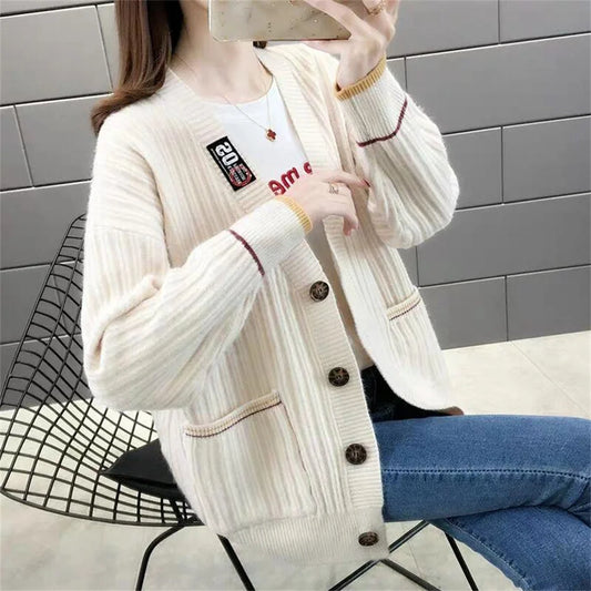 Women's Loose Outer Knitted Cardigan Sweater