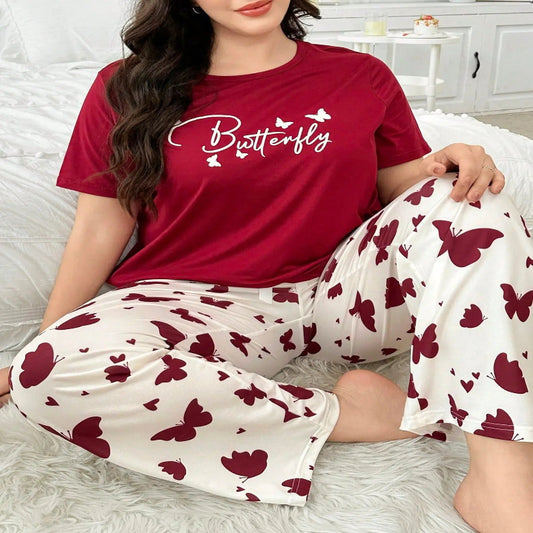Women's Comfortable Nightgown Pants Relaxing Sleepwear Set