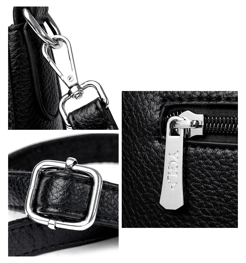 Women's Soft Leather Messenger Shoulder Bag