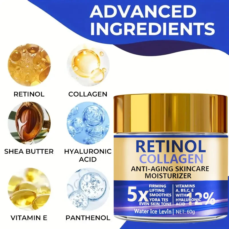 Face Retinol Anti Aging Firming Moisturizer Hyaluronic Acid Collagen Cream