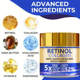 Face Retinol Anti Aging Firming Moisturizer Hyaluronic Acid Collagen Cream