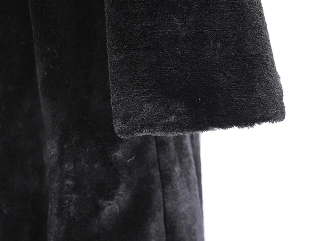 Women's Plus Size Faux Fur Long Fluffy Coat