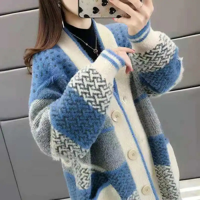 Women's Thick Loose Knitted Sweater Cardigan