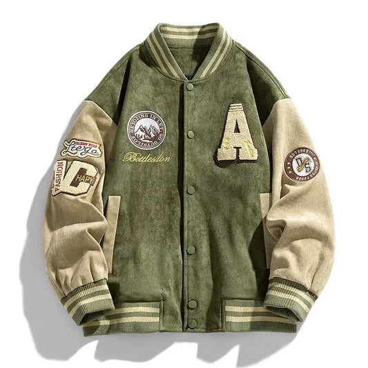 Men's Fashion Embroidered High Street Bomber Jacket