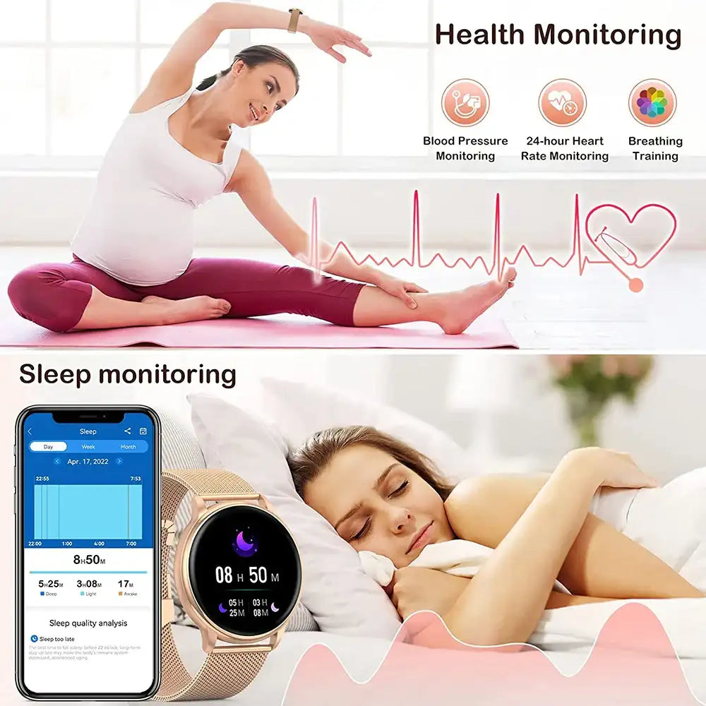 Bluetooth Call Fitness Tracker Heart Rate Sport Smartwatch