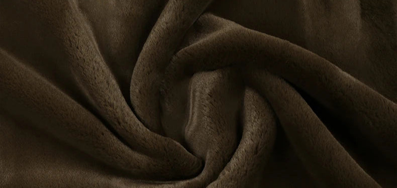 Women's Luxury Elegant Long Faux Sheared Mink Fur Coat