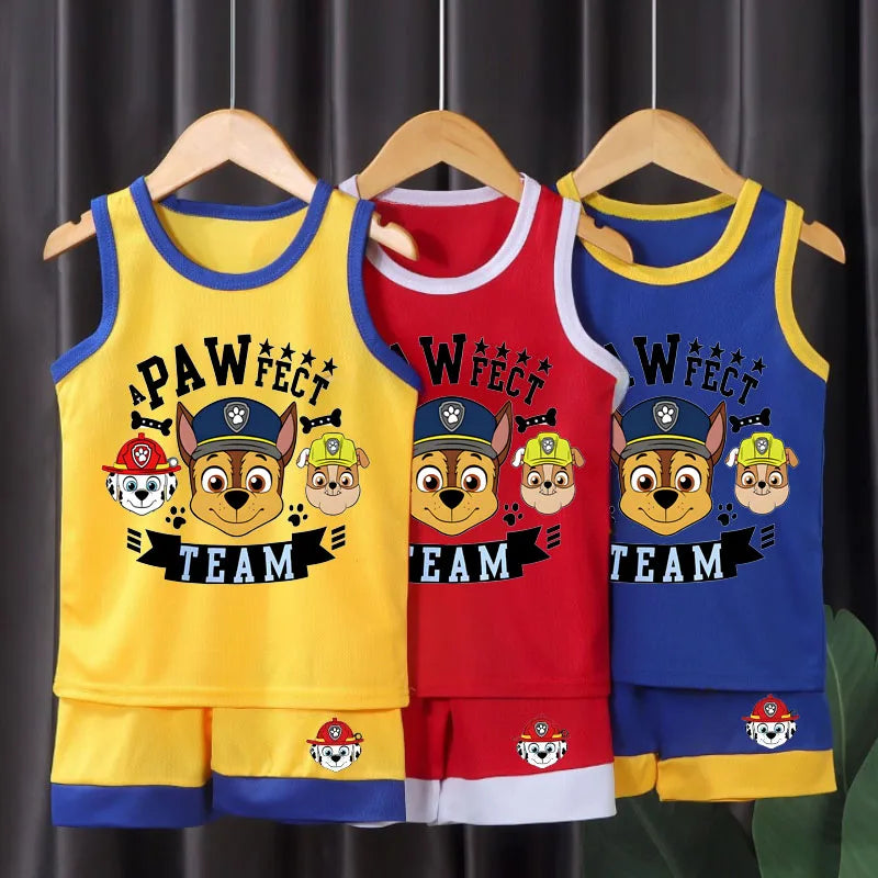 Kids' PAW Patrol Basketball Vest and Shorts Suit Breathable Set