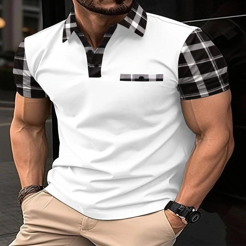Men's Fashionable Breathable Short Sleeved Polo Shirt
