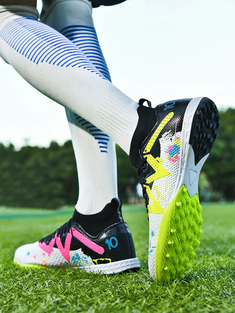 Men's Professional TF Durable Non-Slip Football Soccer Cleats