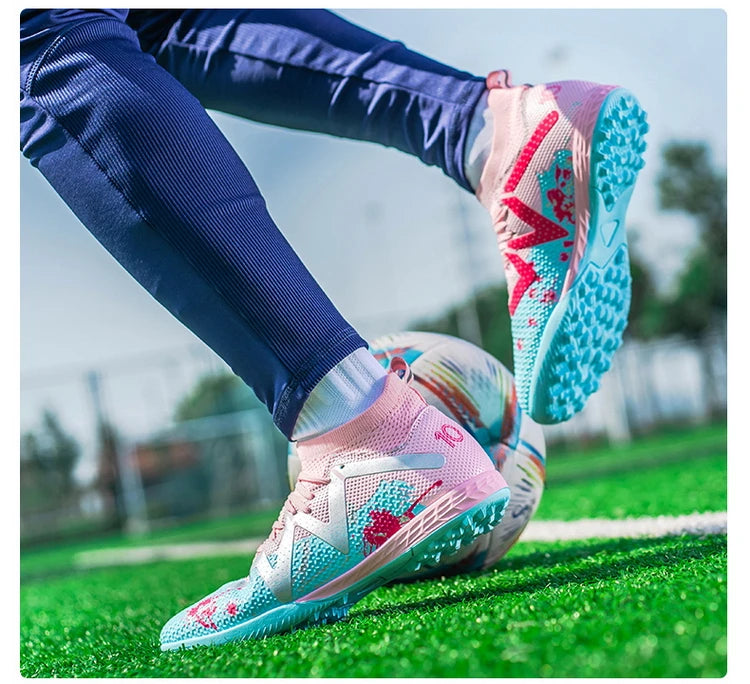 Men's Professional TF Durable Non-Slip Football Soccer Cleats