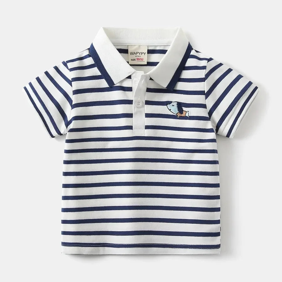 Kids Comfortable Cotton Short Sleeve Polo Shirt