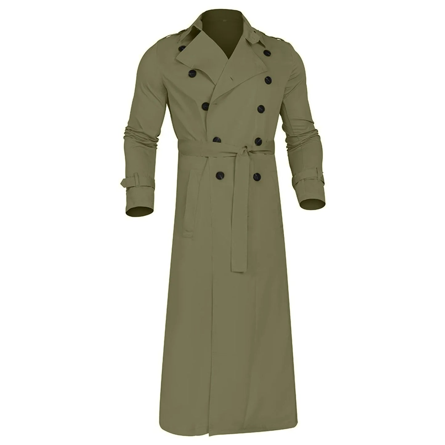Men's Windbreaker Long Sleeve Trench Coat