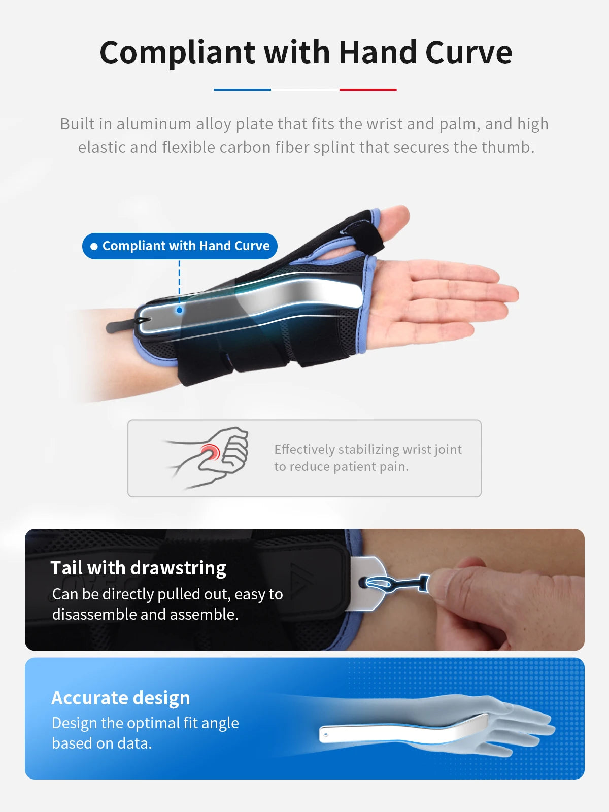 Wrist Brace Thumb Support Breathable Sprain Hand Fixation