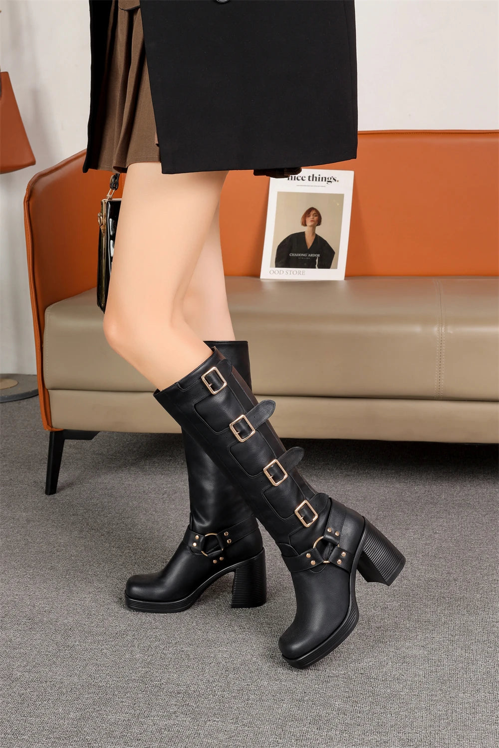 Women's Punk Style High Heel Gothic Platform Boots