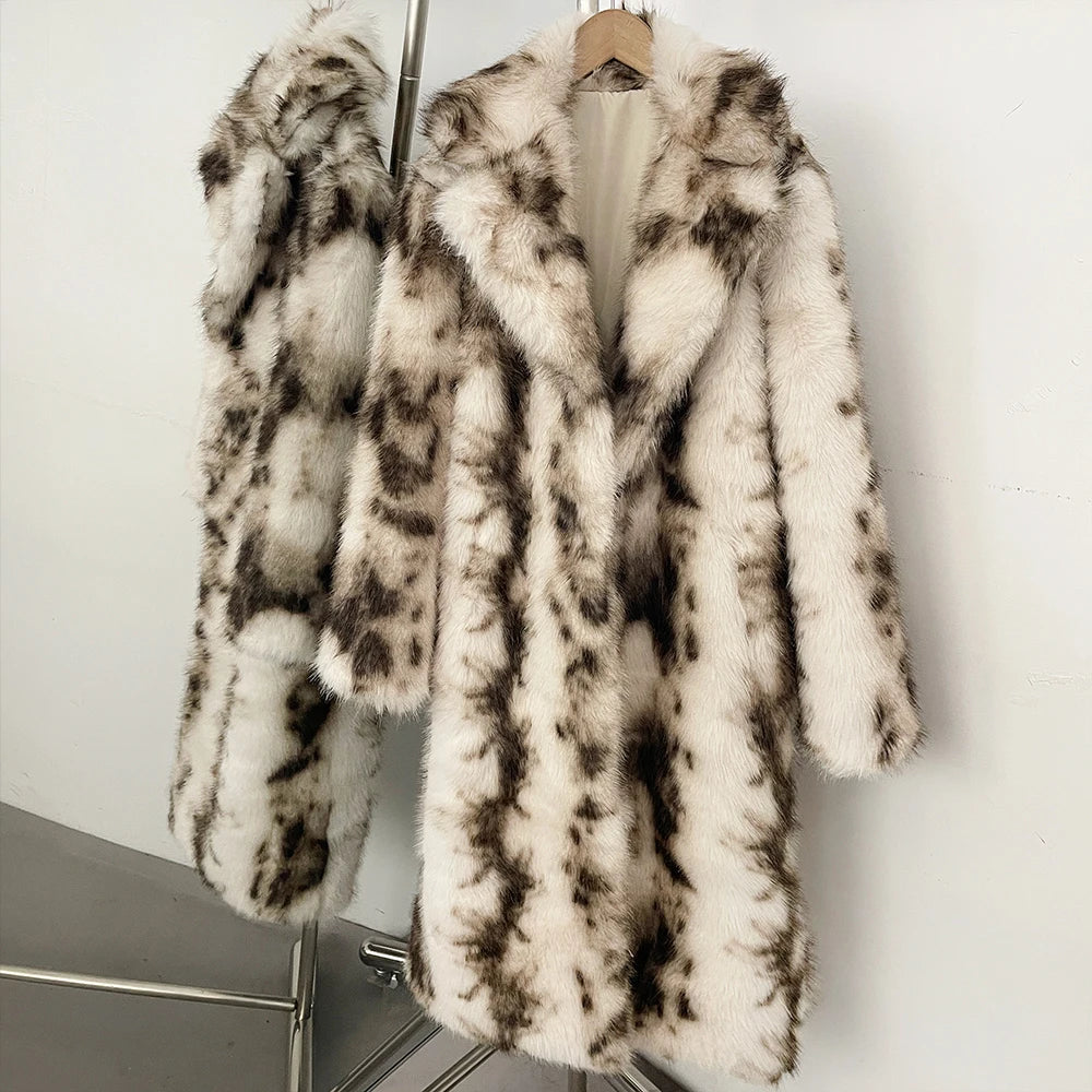 Women's Long Faux Fur Fluffy Thick Coat