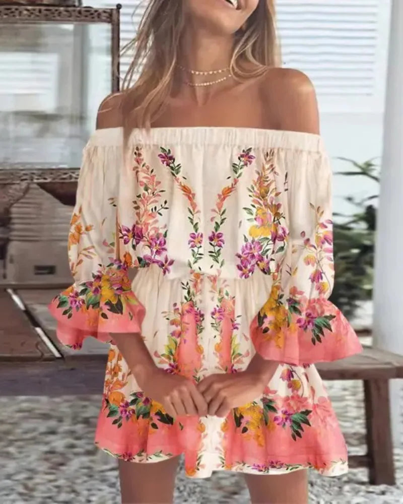 Women's Off Shoulder Slash Neck Blouse Tops