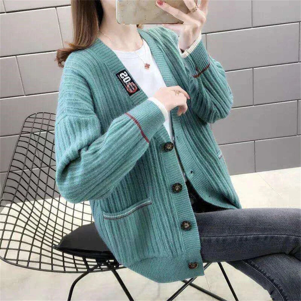 Women's Loose Outer Knitted Cardigan Sweater