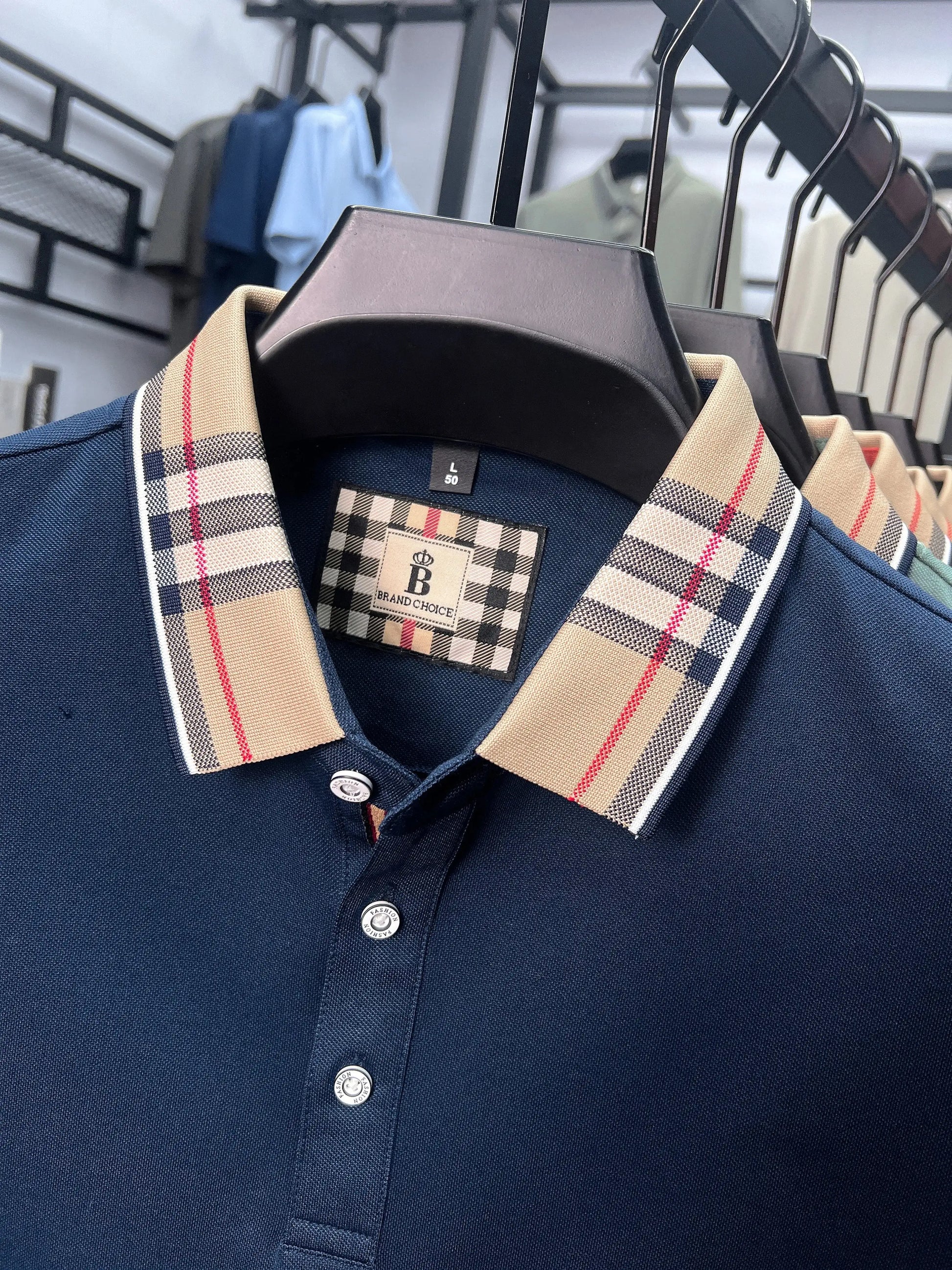 Men's Silk Cotton Short Sleeve Polo T-shirt