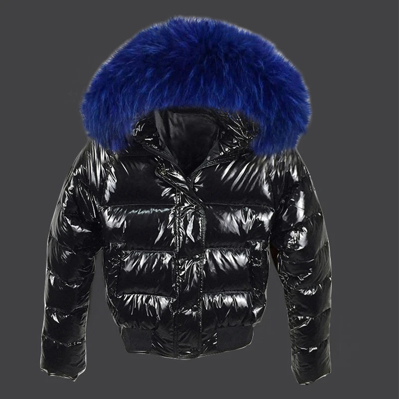 Women's Waterproof Fake Fur Hooded Short Jacket