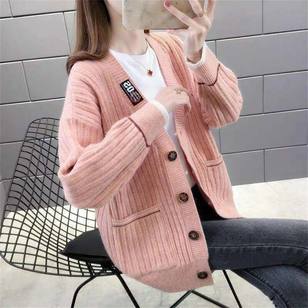 Women's Loose Outer Knitted Cardigan Sweater