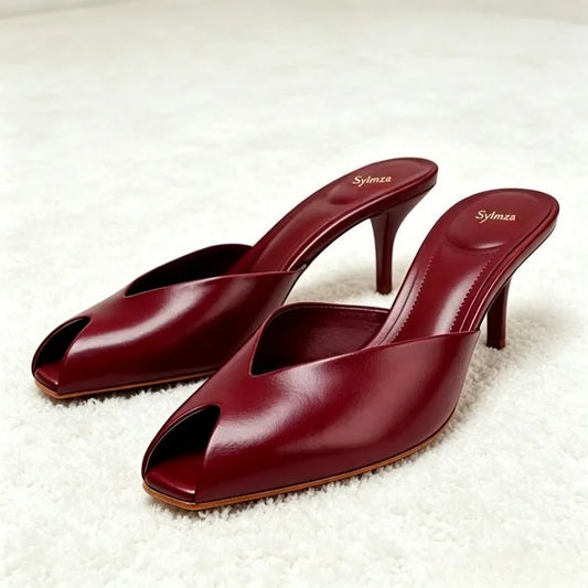 Women Open Toe Elegant Slide Sandals Pumps
