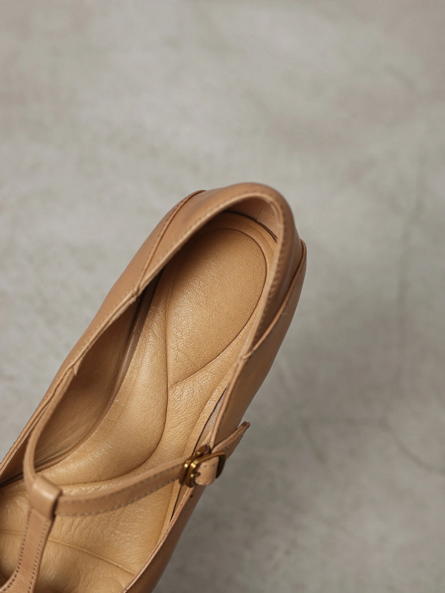 Women's Cow Leather T-Strap Pumps Shoes