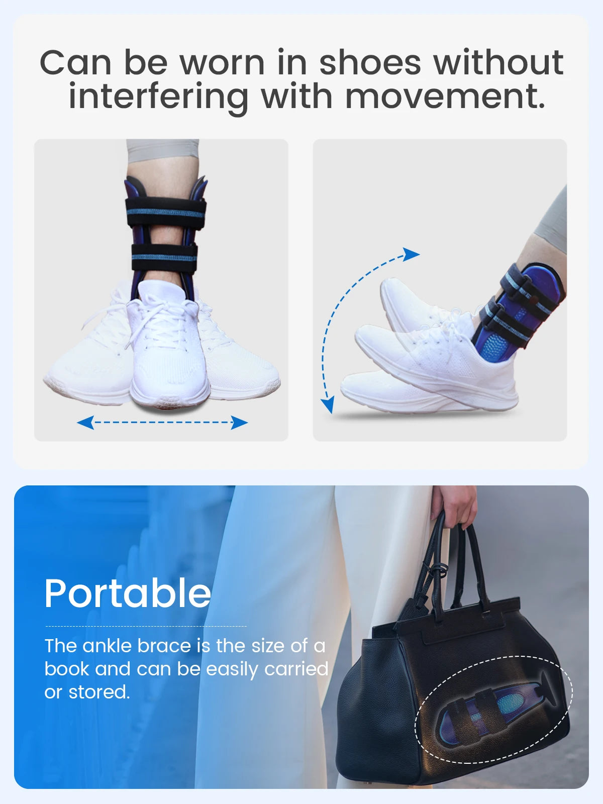 Ankle Splint Brace Foot Support Fracture Sprain Adjustable