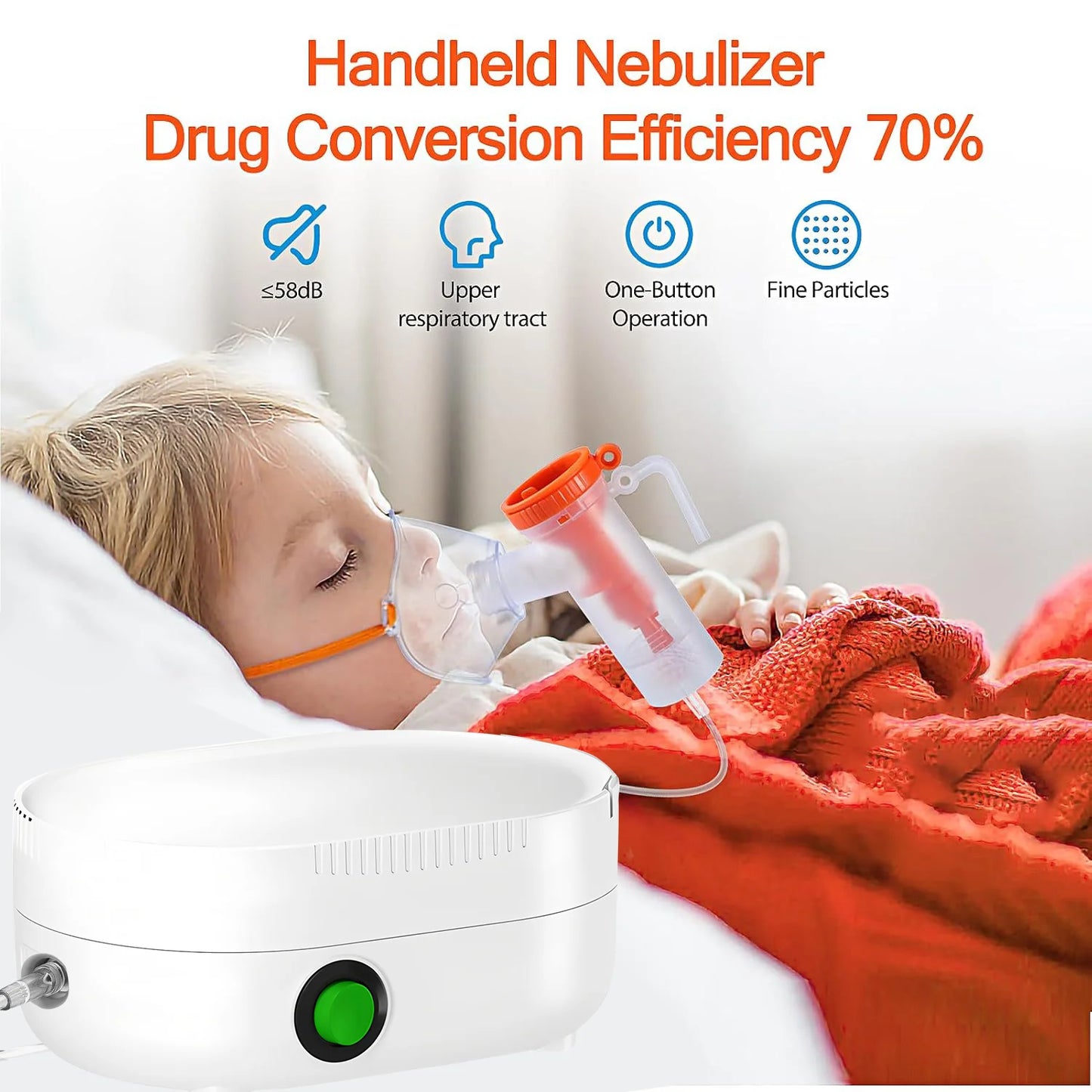 Handheld Portable Mesh Silent Inhaler Nebulizer