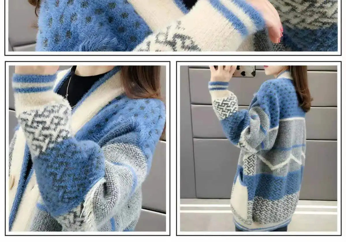 Women's Thick Loose Knitted Sweater Cardigan