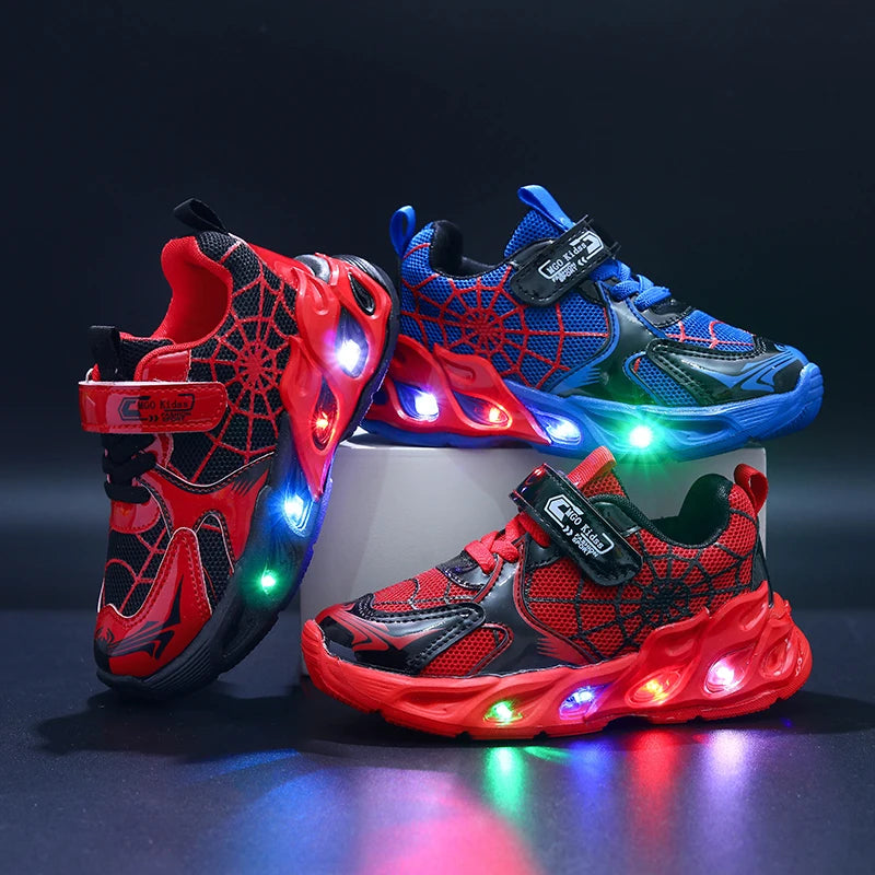 Kids LED Luminous Motion Sensing Breathable Mesh Sneakers