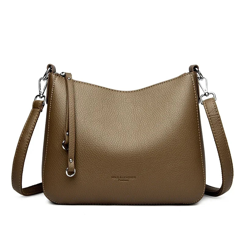 Women's Soft Leather Messenger Shoulder Bag