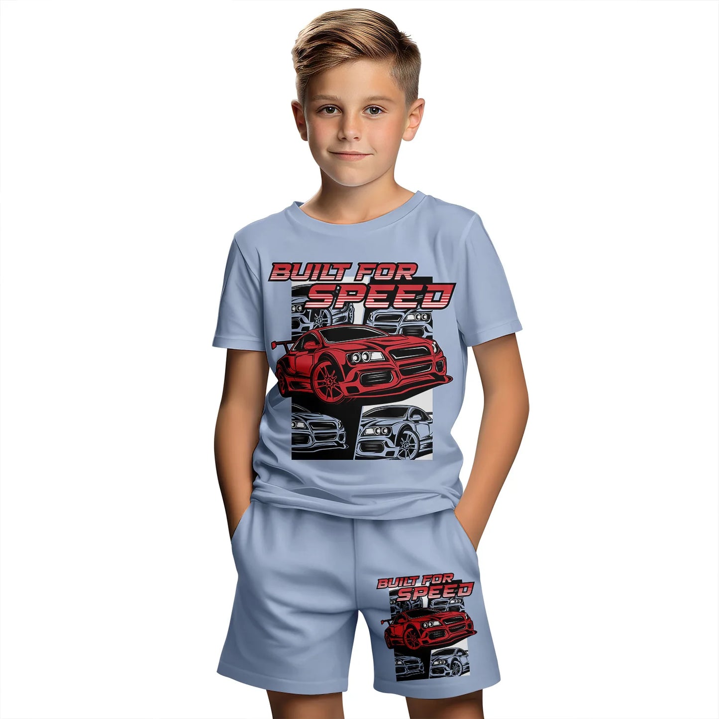 Kids Summer Short Sleeve T-Shirt Short Set