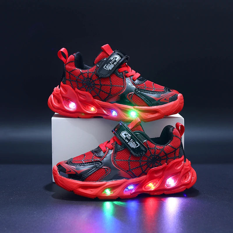 Kids LED Luminous Motion Sensing Breathable Mesh Sneakers