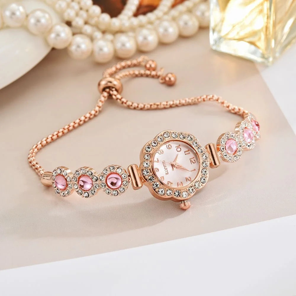 Women's Elegant Rhinestone Strap Quartz Wristwatch