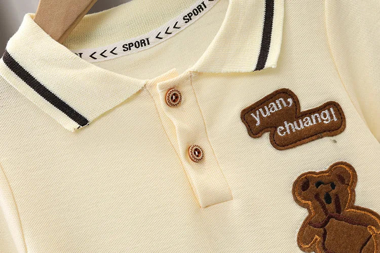 Kids' 2Pcs Cotton Short sleeve T-shirt Shorts Set