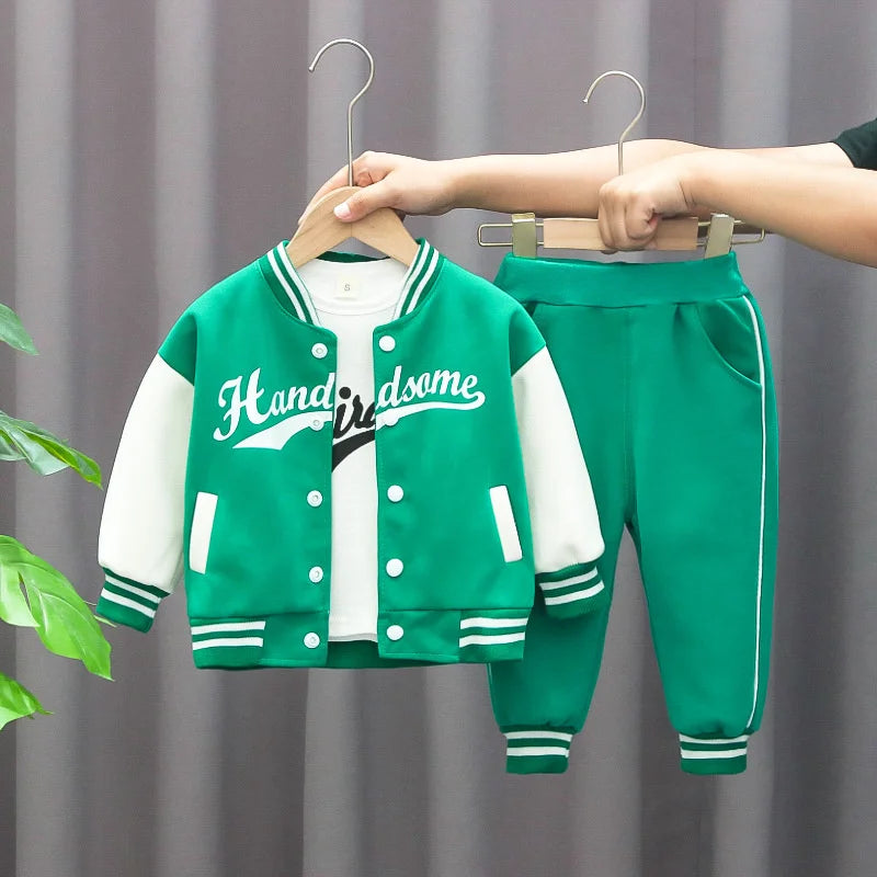 Kids Coat Pants Sports Outfit Set