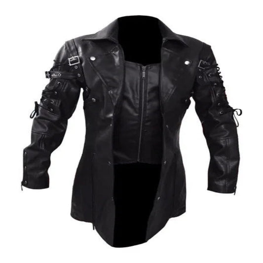 Men's PU Leather Retro Slim Fit Fashion Jacket