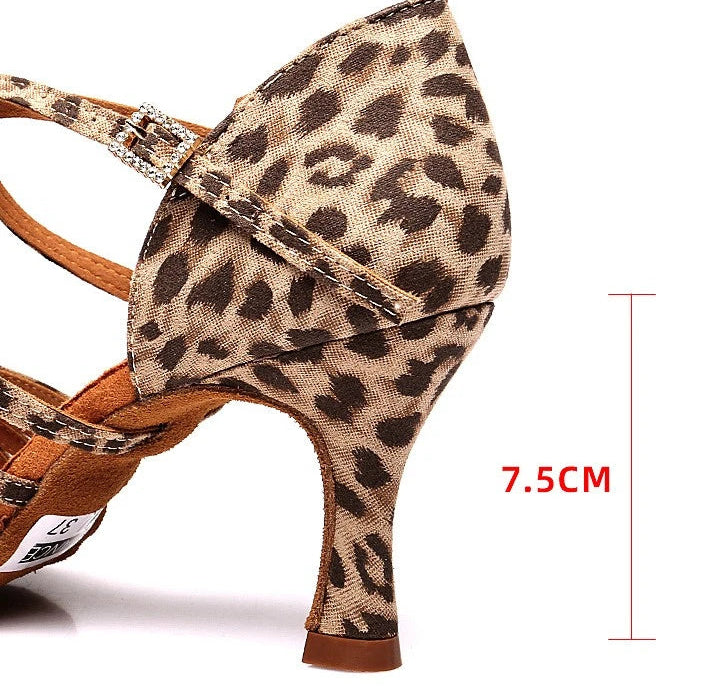 Women's Genuine Leather Flexible Sole Ballroom Shoes