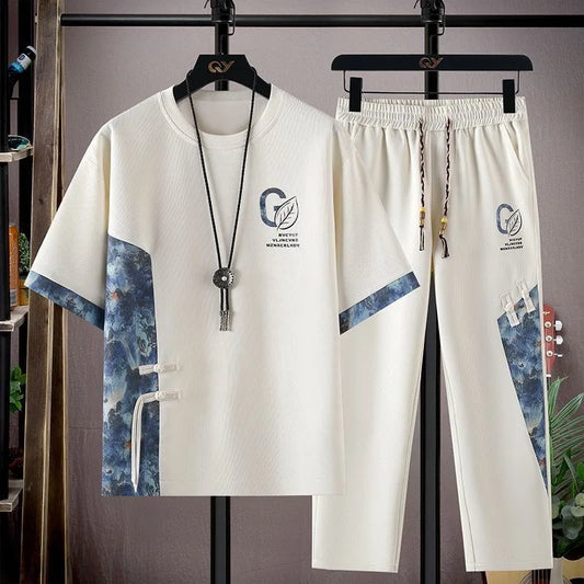 Men's 2PCs Loose Comfortable Breathable Set