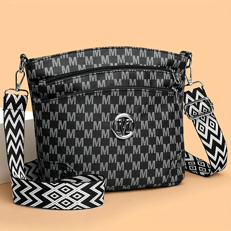 Women's Multi-Pocket Adjustable Shoulder Strap Shoulder Bag