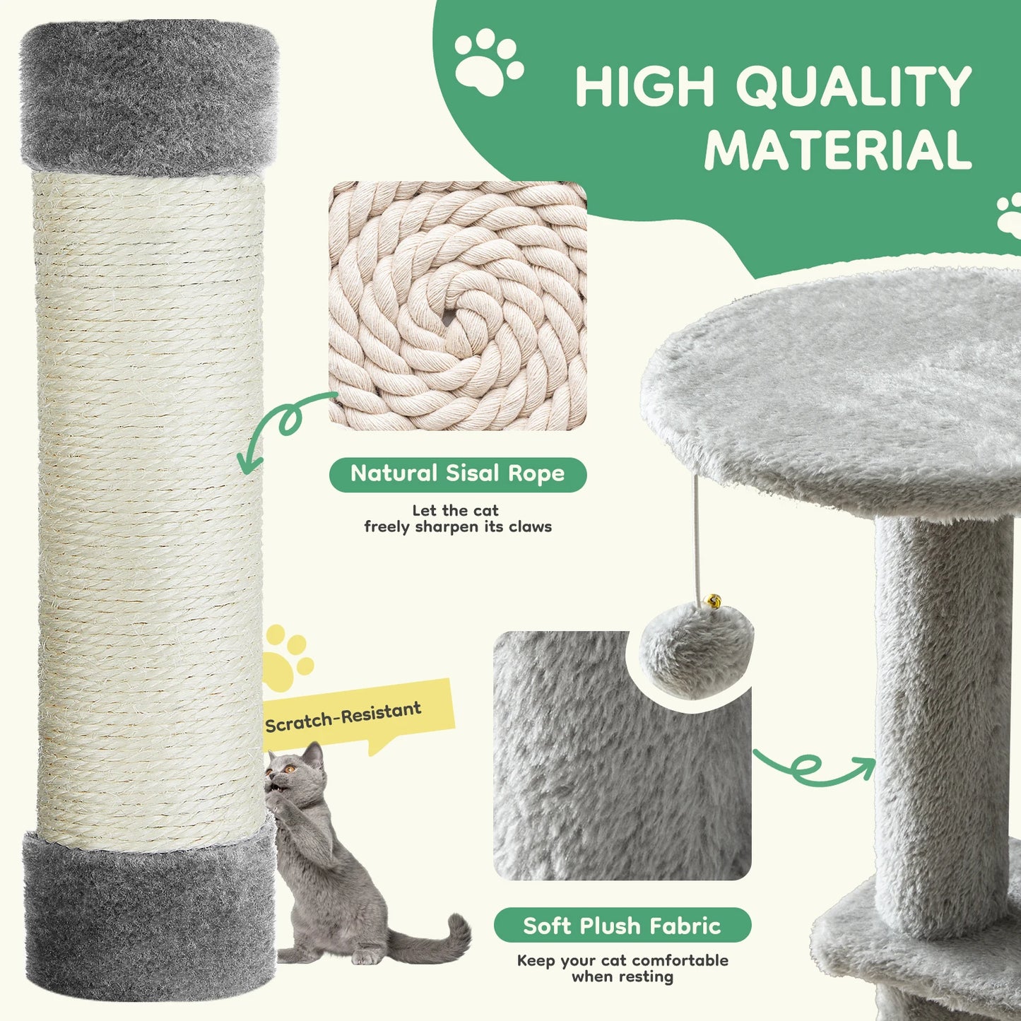 Cat Tree Tall Multi Cat Climbing Tower