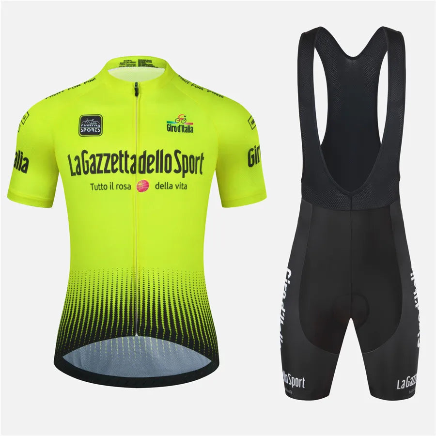 Men's 2Pcs Jersey Short Sleeve Cycling Wear Set