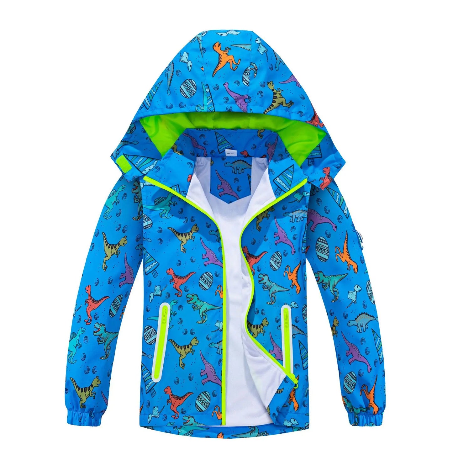 Kids' Waterproof Detachable Hood Mesh Cloth Padded Jacket